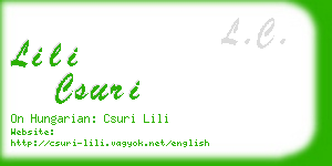 lili csuri business card